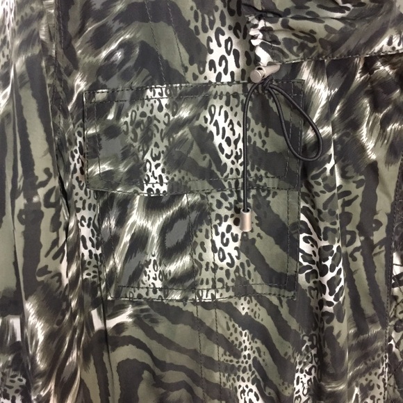 Kenneth Cole Green Animal Print Spring sport Jacket Med - Picture 2 of 6
